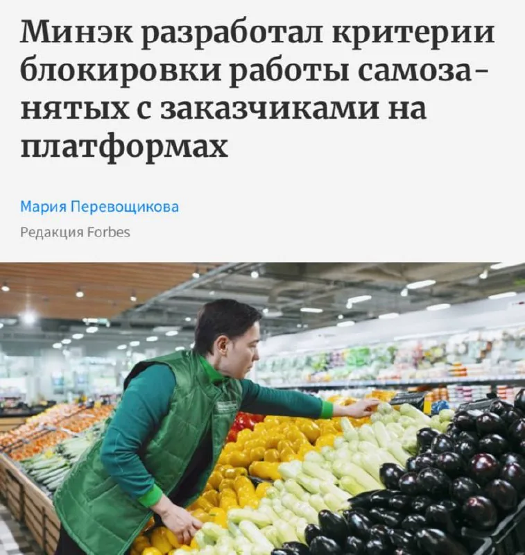 Минэкономразвития предложило ограничить самозанятых одним заказчиком на постоянной основе