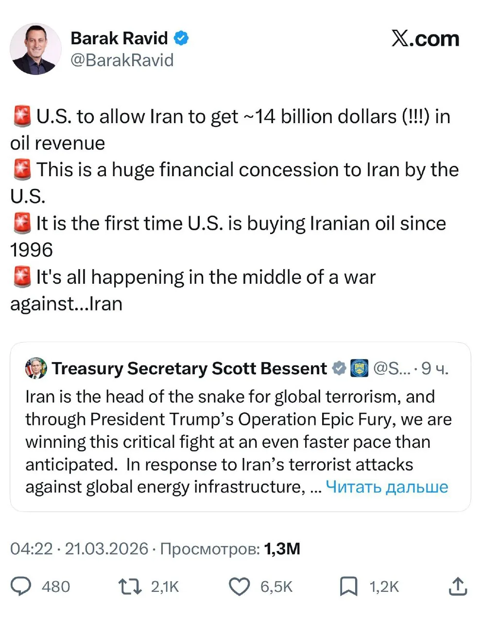 США временно сняли санкции на импорт иранской нефти на фоне роста цен на энергоносители