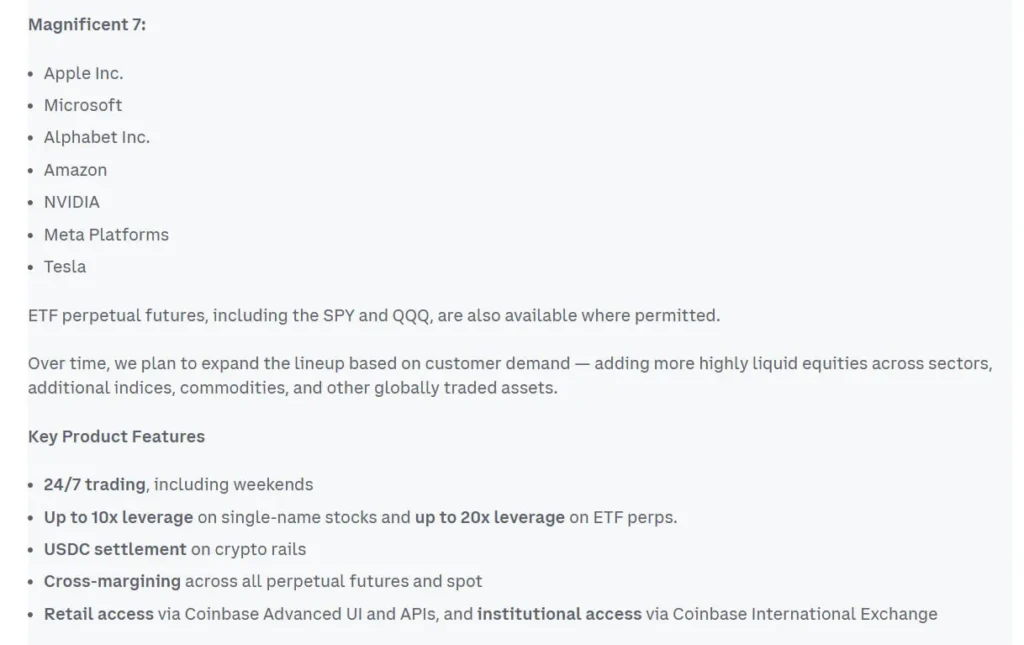 Coinbase запустила круглосуточные фьючерсы на акции для международных трейдеров