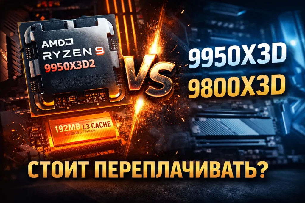 Иллюстрация к материалу «9950X3D2 в играх: максимум или переплата за пару процентов» в разделе Журнал