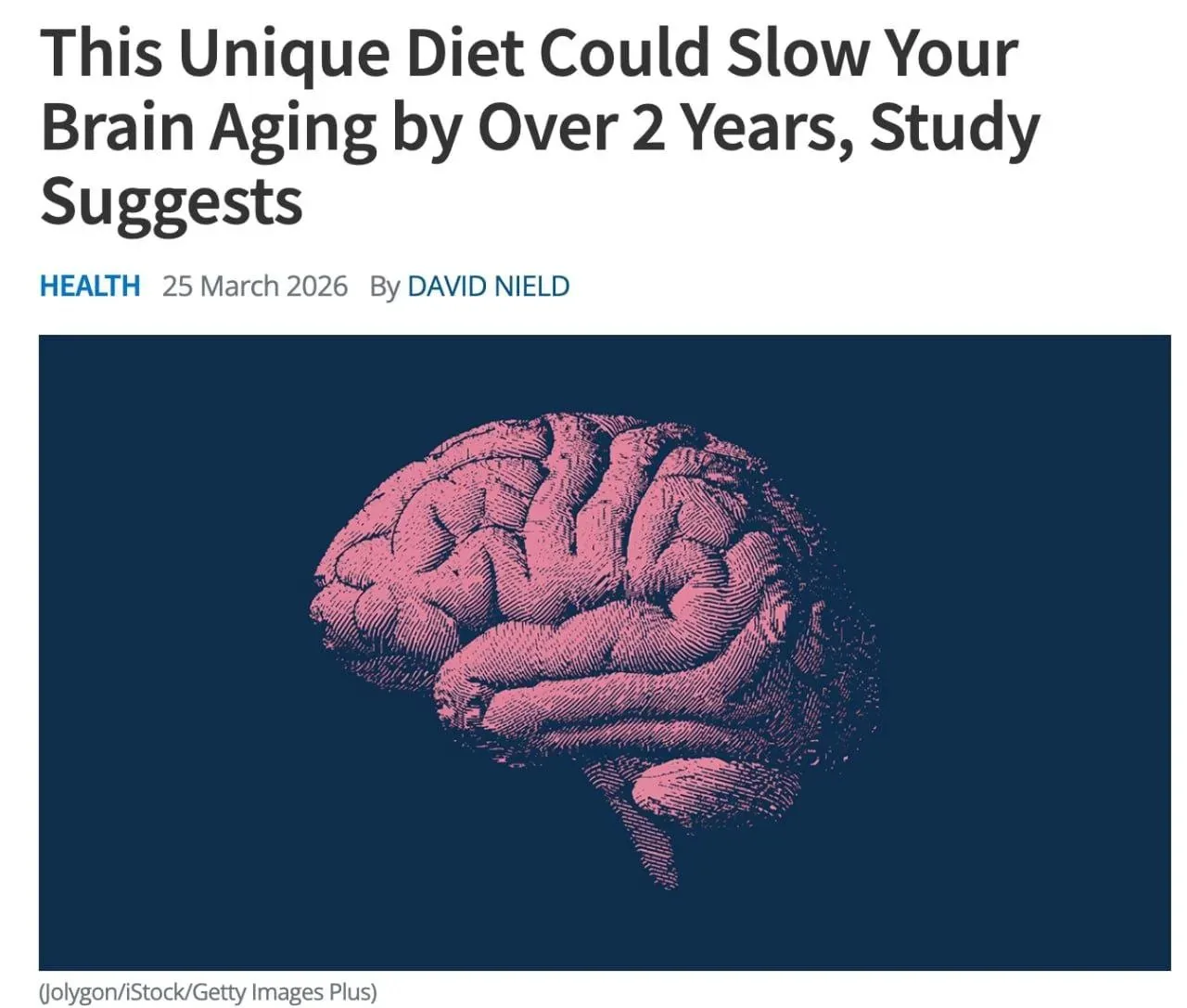 Учёные определили диету, замедляющую старение мозга на 2–2,5 года