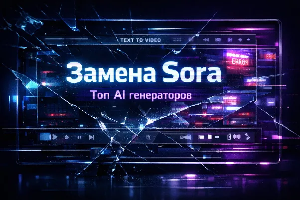 Иллюстрация к материалу «Чем заменить Sora в 2026: топ-3 альтернативы Sora AI (Runway, Pika, Kling)» в разделе Журнал