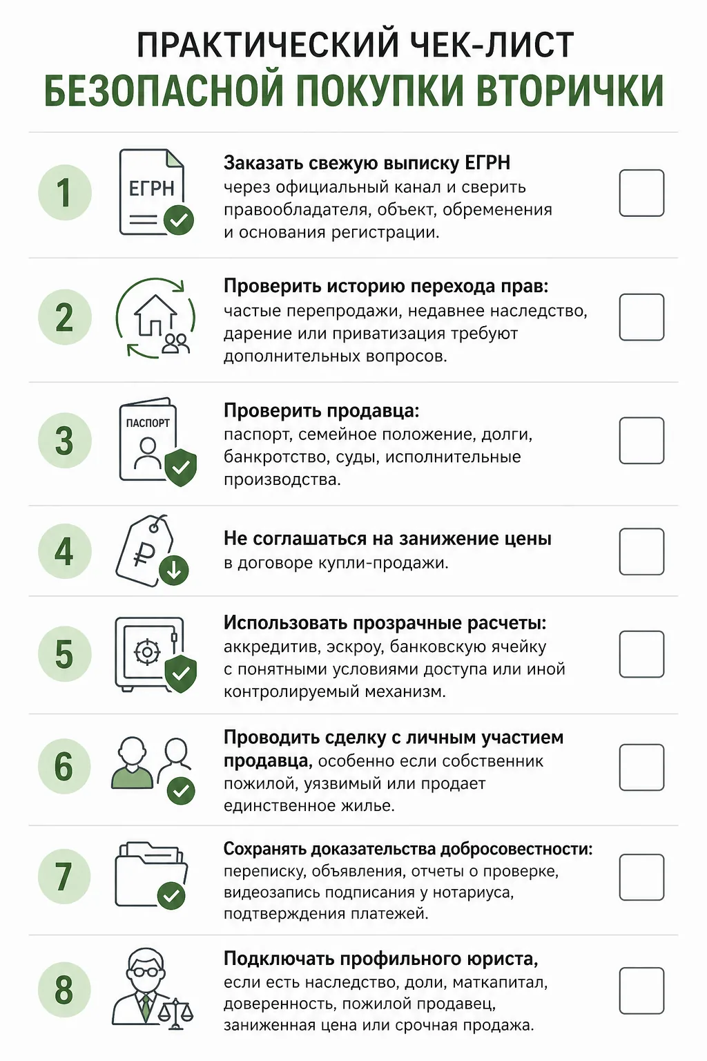 Практический чек-лист безопасной покупки вторички