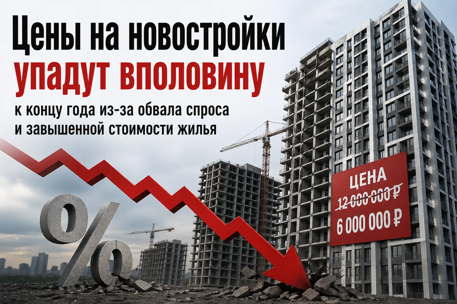 Цены на новостройки могут упасть к концу 2026 года