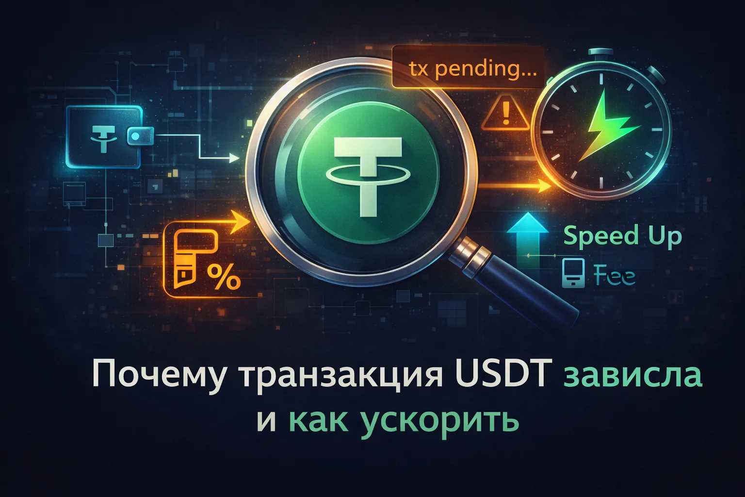 Обложка статьи о зависшей транзакции USDT