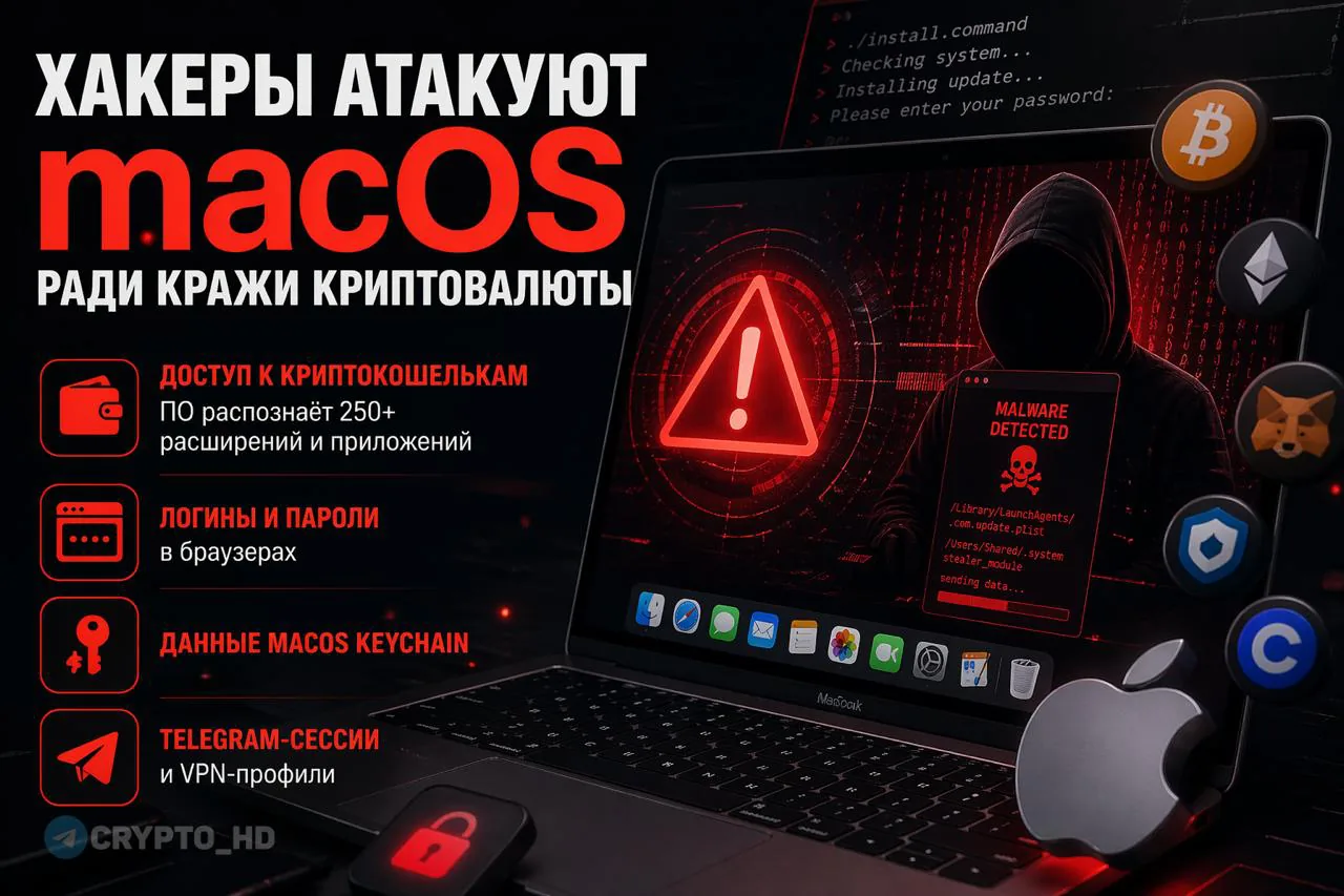 Киберугроза для пользователей macOS: выявлены новые схемы кражи криптовалюты
