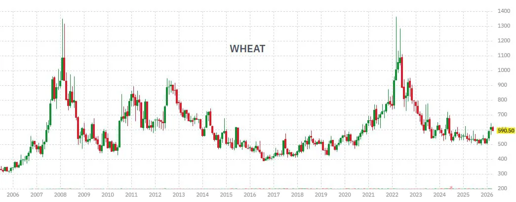 Хедж-фонды впервые за четыре года открыли чистый лонг по пшенице на фоне геополитических и погодных рисков