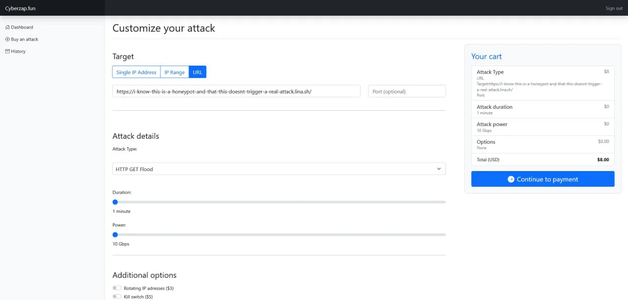 Полиция Нидерландов использовала фейковый сайт для выявления заказчиков DDoS-атак