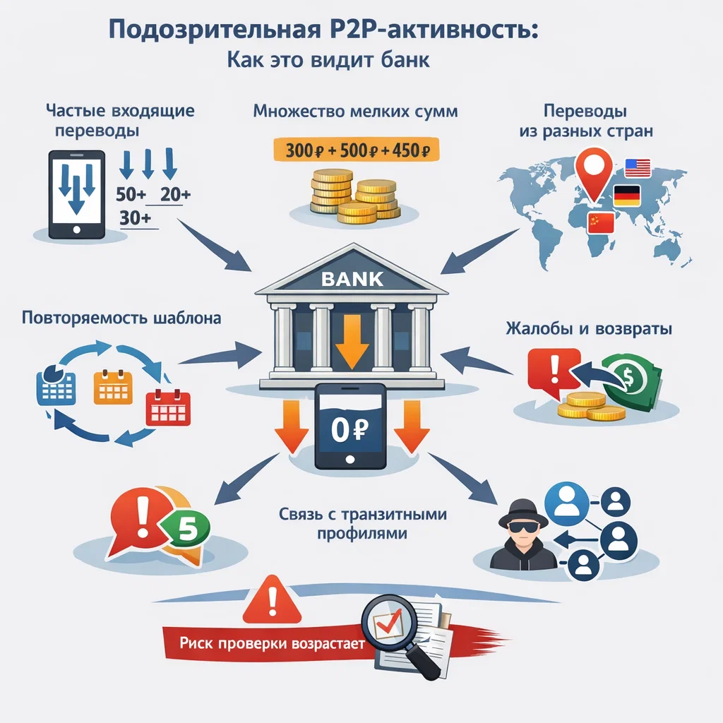 Иллюстрация 2 к материалу «P2P без KYC в 2026: какие риски, как отслеживают сделки и что важно учитывать»