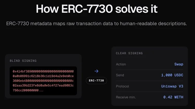 Ethereum Foundation анонсировала стандарт Clear Signing для защиты пользователей от слепого подписания транзакций