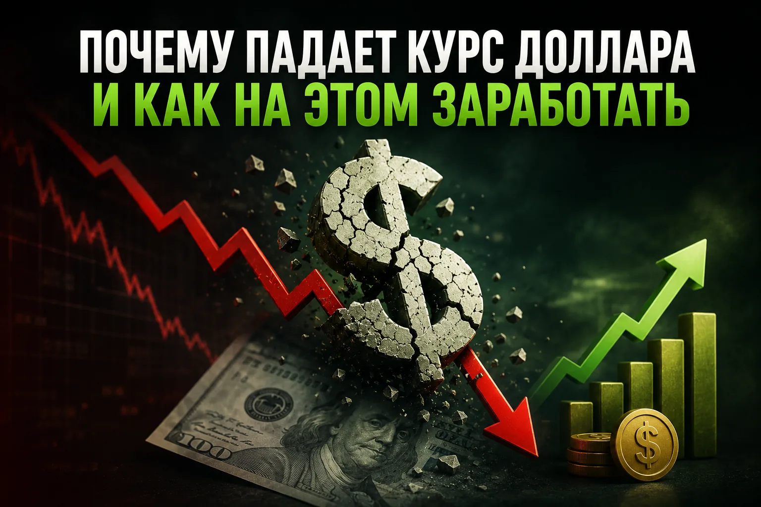 Почему падает курс доллара и как на этом заработать