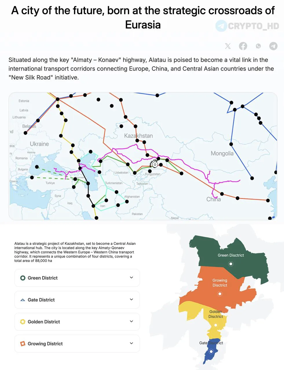 В Казахстане стартовали масштабные проекты по развитию экосистемы Solana в городе Алатау