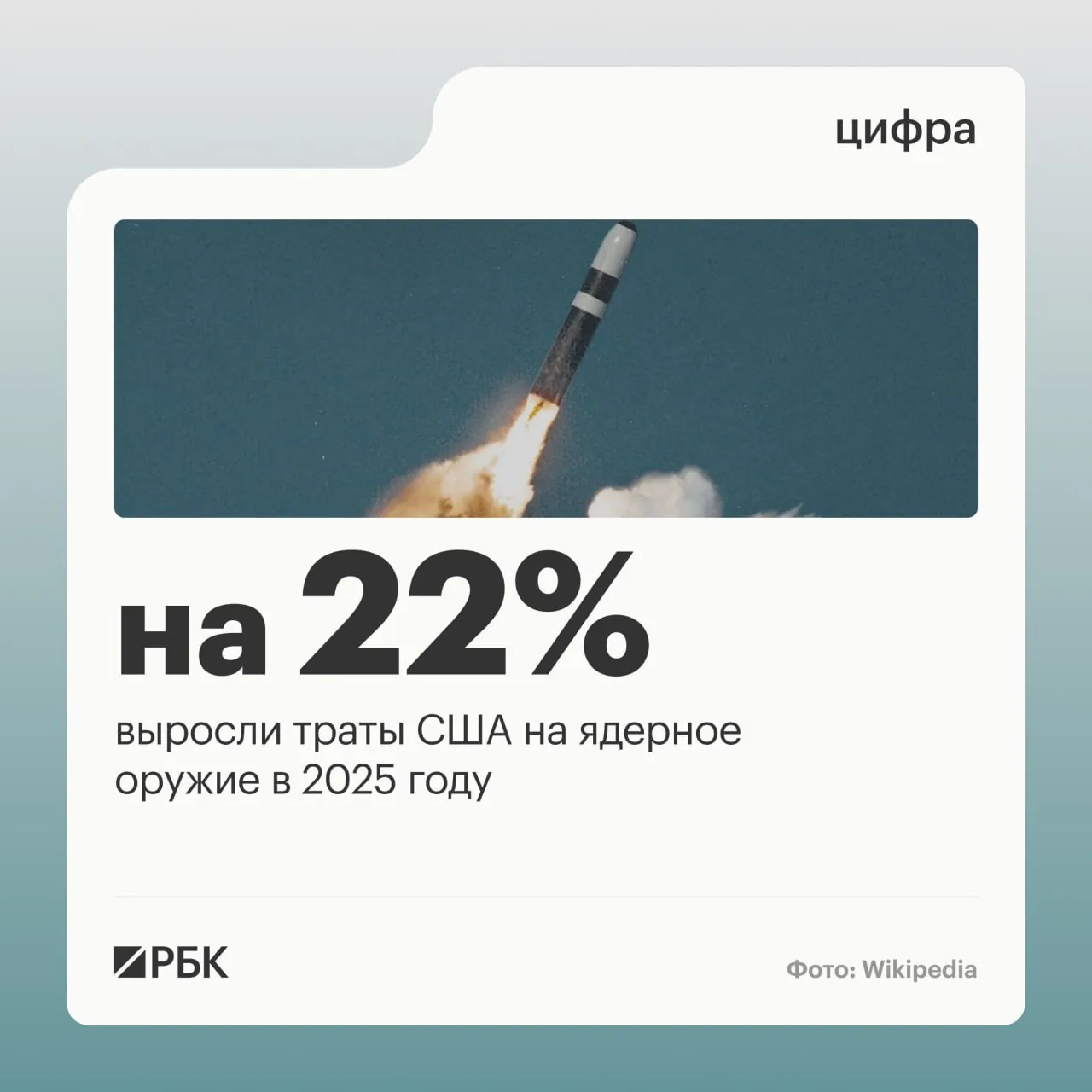 Расходы США на ядерное вооружение в 2025 году выросли на 24% до $69,2 млрд
