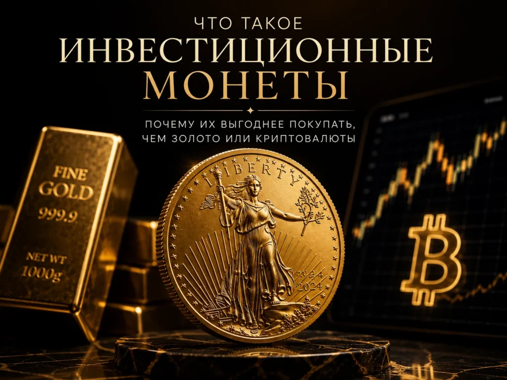 Инвестиционные монеты из золота как защитный актив