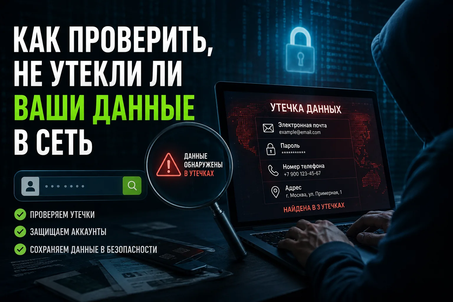 Как проверить утечки данных в сеть - проверка email, телефона, паролей и документов