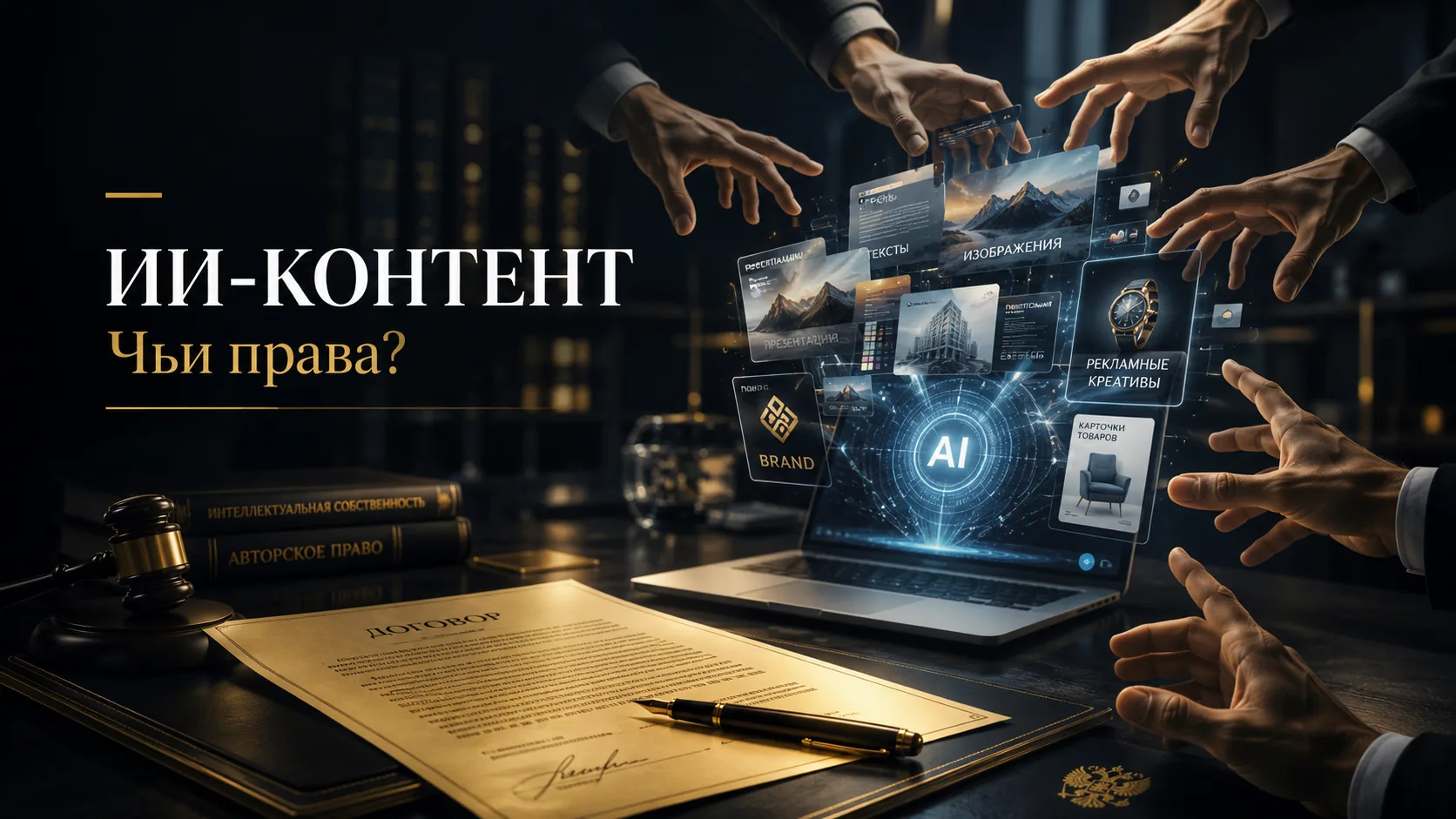 Права на контент, созданный ИИ, для бизнеса