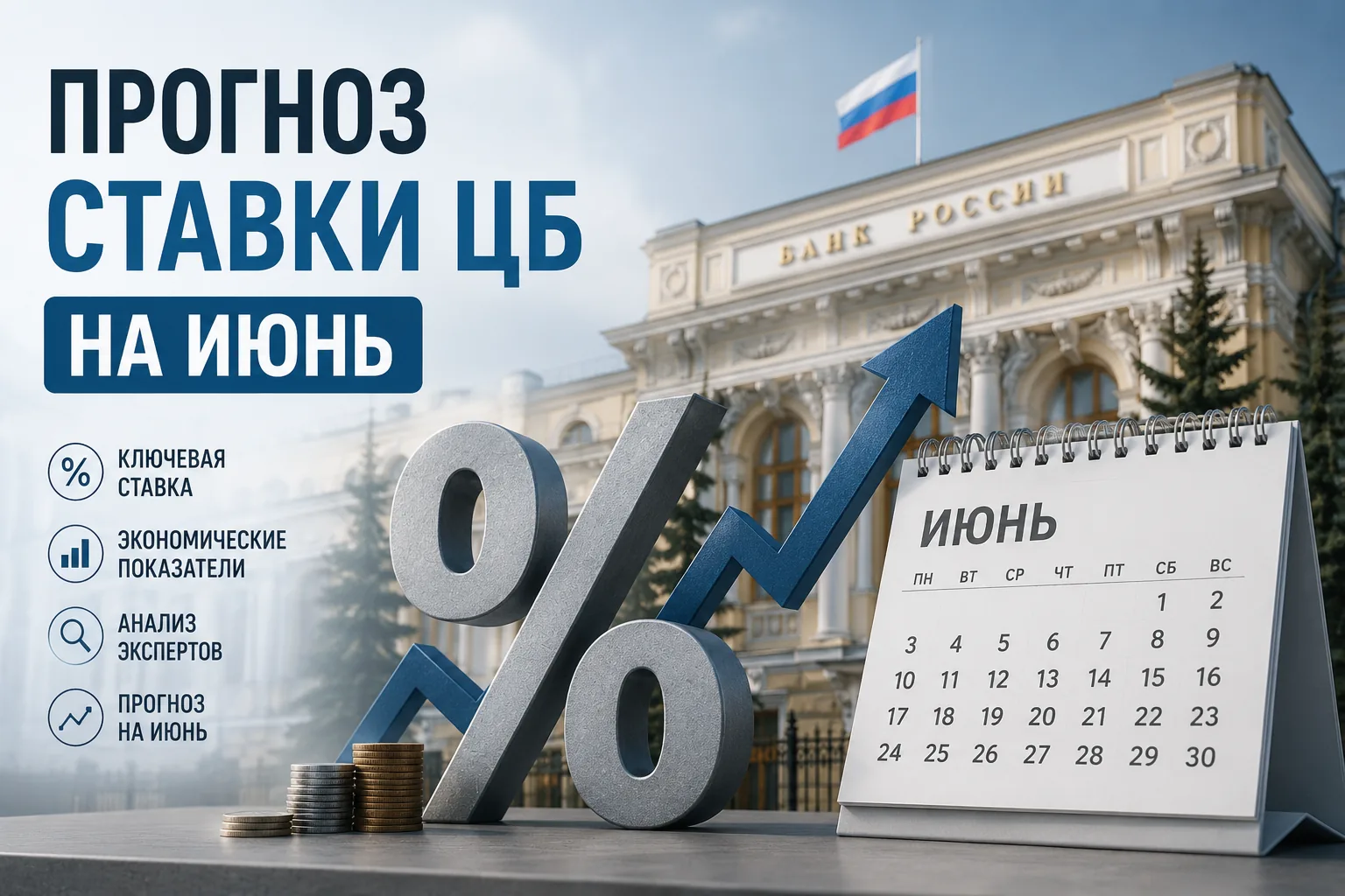 Прогноз ставки ЦБ на июнь 2026