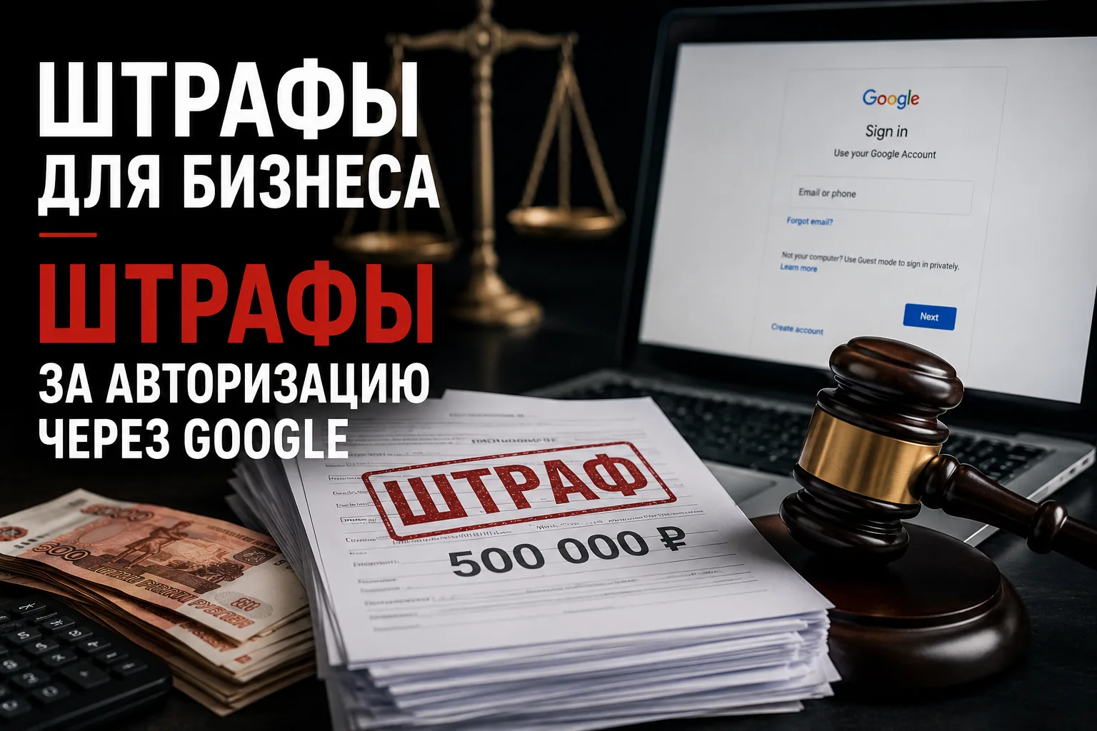 Штрафы за авторизацию через Google для бизнеса и владельцев сайтов
