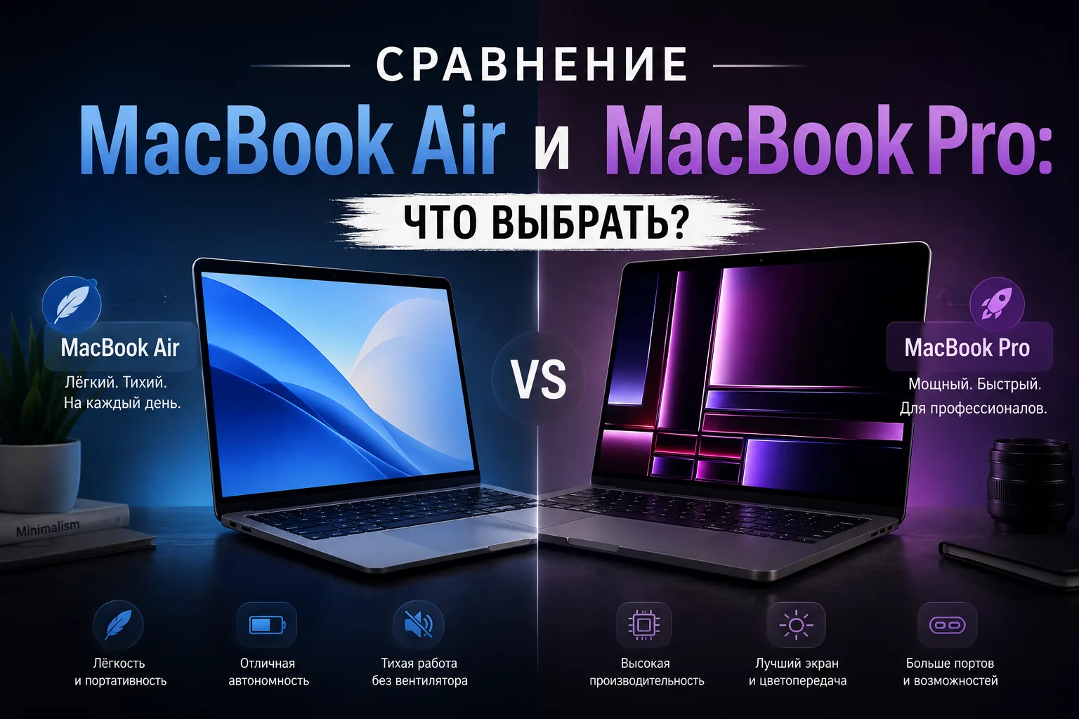 MacBook Air и MacBook Pro для работы и творчества