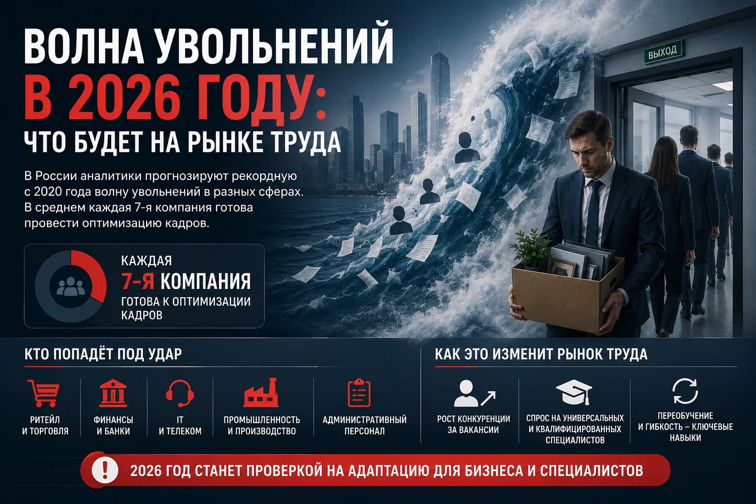 Волна увольнений в 2026 году и рынок труда