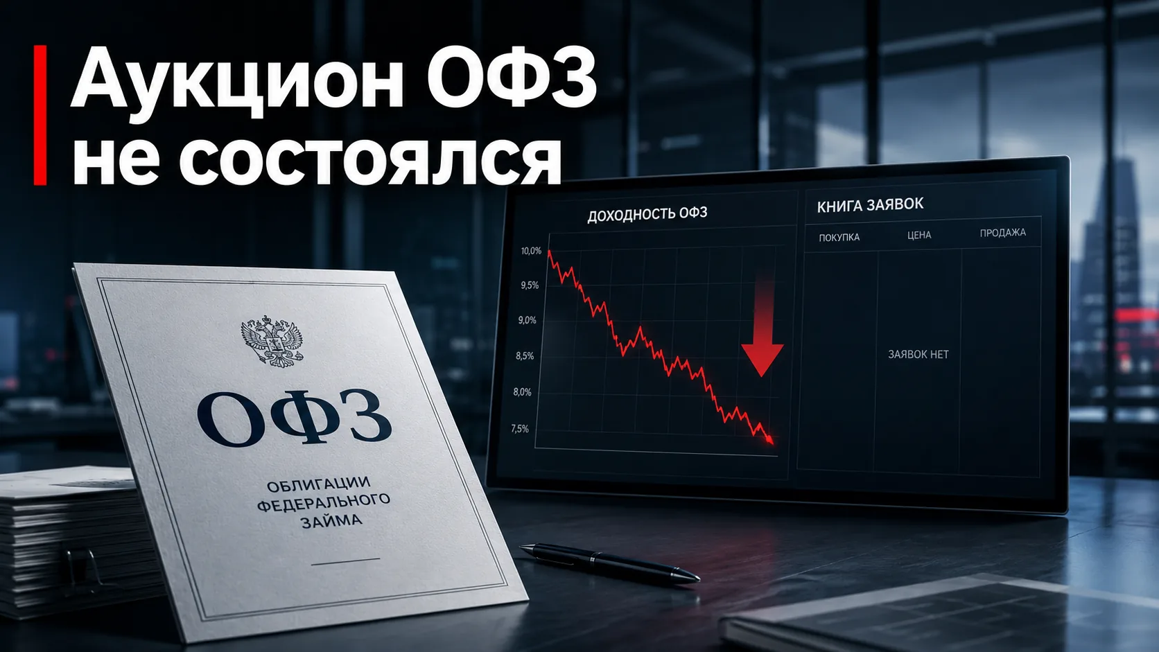 Аукцион ОФЗ не состоялся: выпуск 29028 и заявки инвесторов