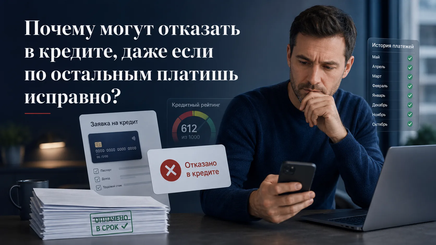 Почему банк может отказать в кредите даже при исправных платежах