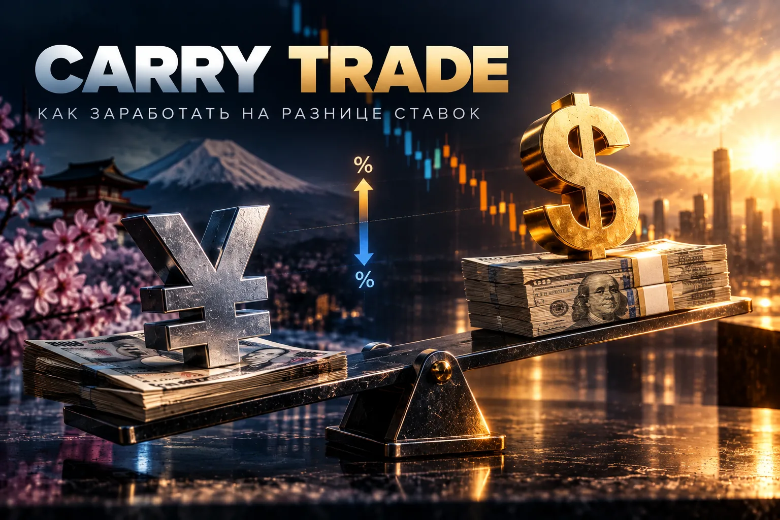 Carry trade: разница ставок доллара и иены