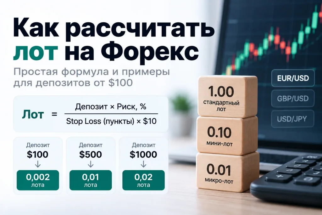 Как рассчитать лот на Форекс по депозиту, риску и Stop Loss