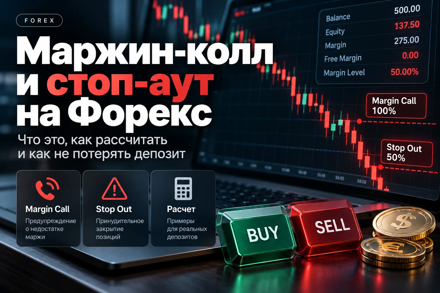 Маржин-колл и стоп-аут на Форекс: расчет уровня маржи и риска закрытия позиции