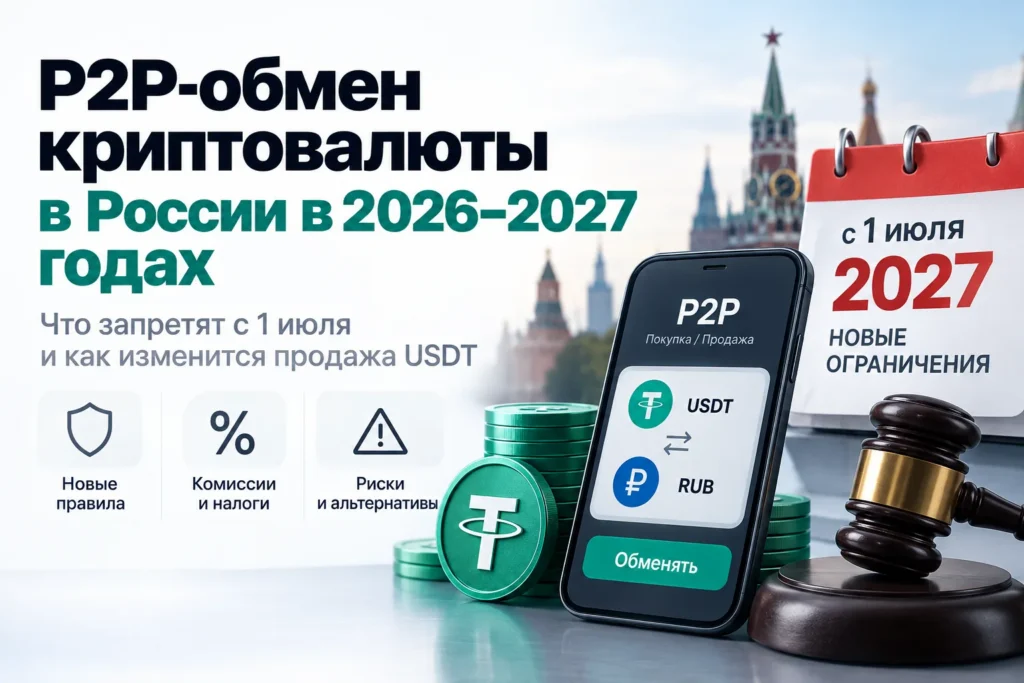 P2P-обмен криптовалюты в России в 2026–2027 годах: новые правила с 1 июля 2027 года