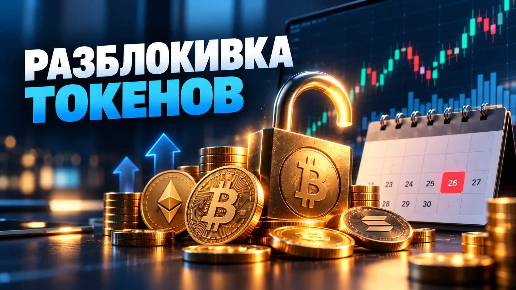 Разблокировка токенов: календарь и криптовалюты
