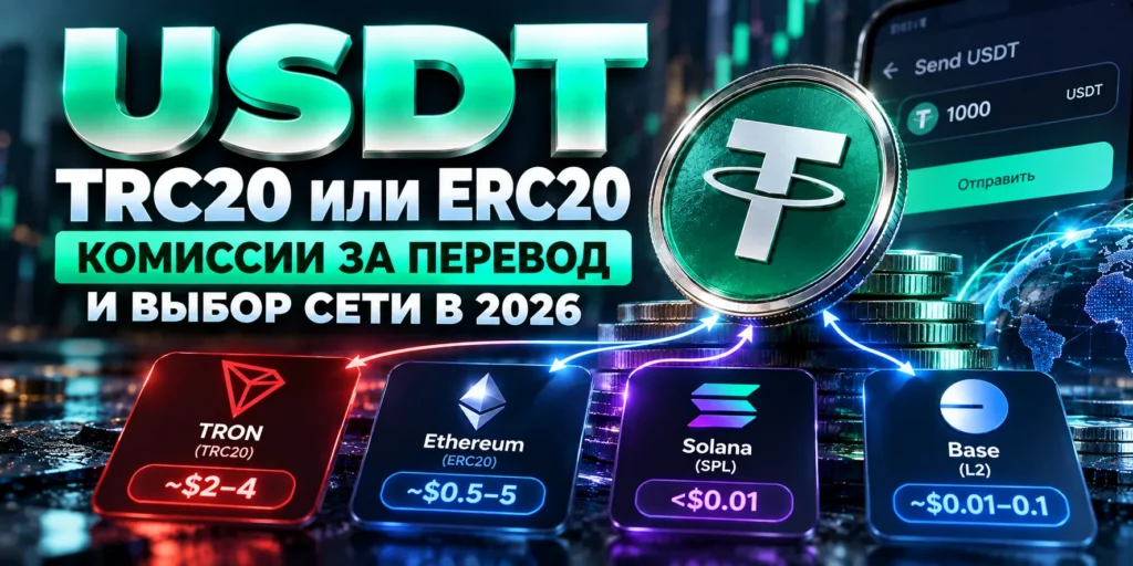 USDT TRC20 или ERC20: комиссии за перевод и выбор сети